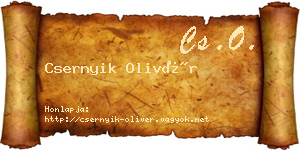 Csernyik Olivér névjegykártya